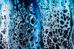 Poured abstract art by Lorna Markillie