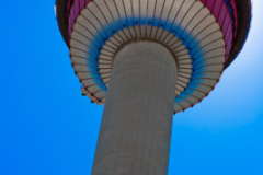 The Calgary Tower against the sun, Canada