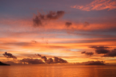 Golden sunset over sea
