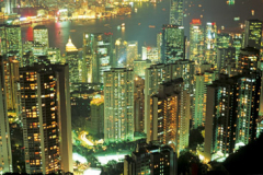 Night view of Hong Kong from the Peak